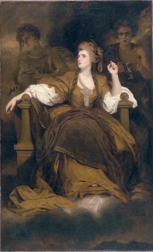 Sarah Siddons als de tragische muze - Joshua Reynolds