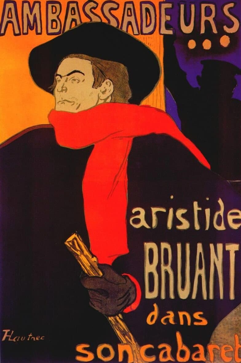 Ambassadeurs : Aristide Bruant dans son cabaret - Henri de Toulouse-Lautrec