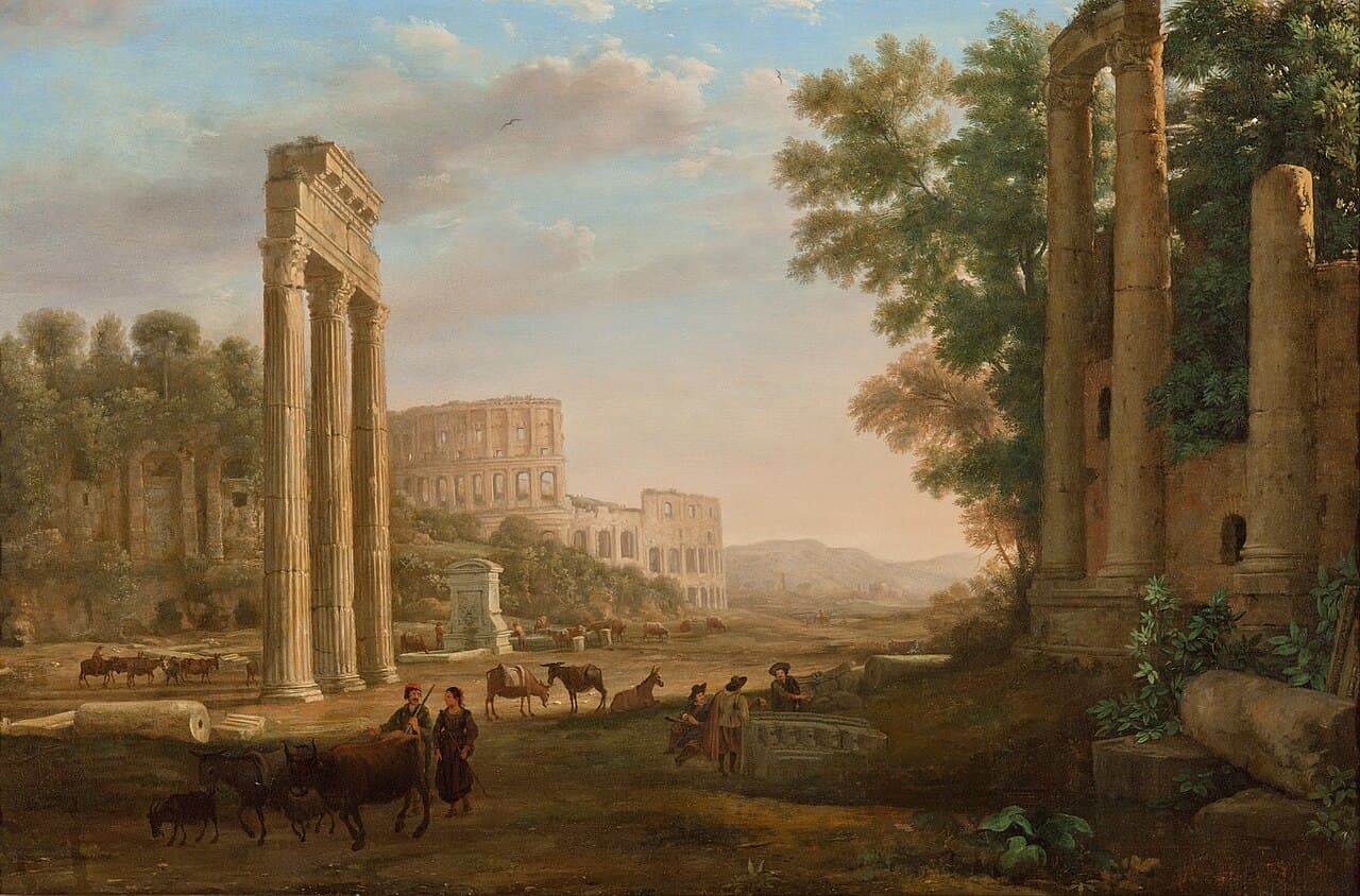 Capriccio con le rovine del Foro Romano - Claude Lorrain