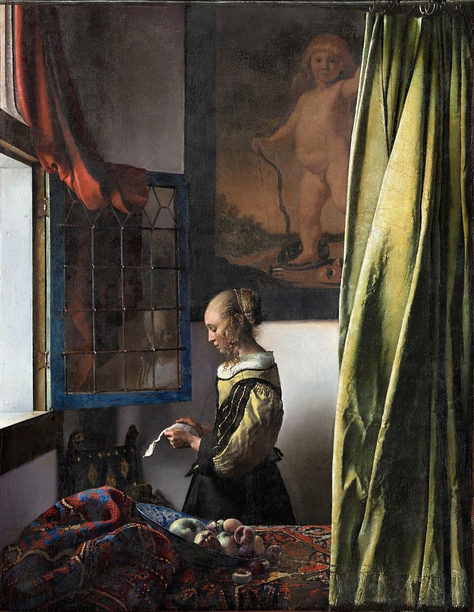 Moça Lendo uma Carta à Janela Aberta - Johannes Vermeer