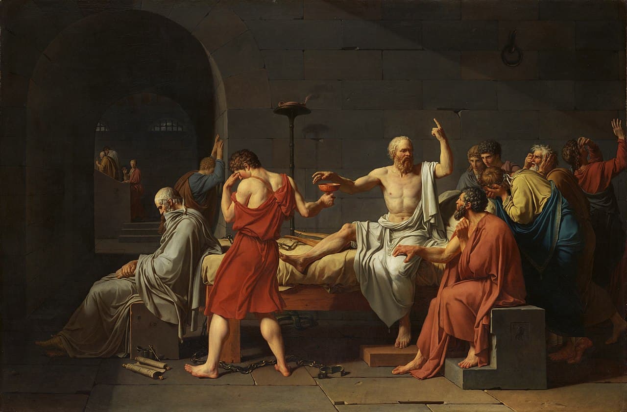 De dood van Socrates - Jacques-Louis David