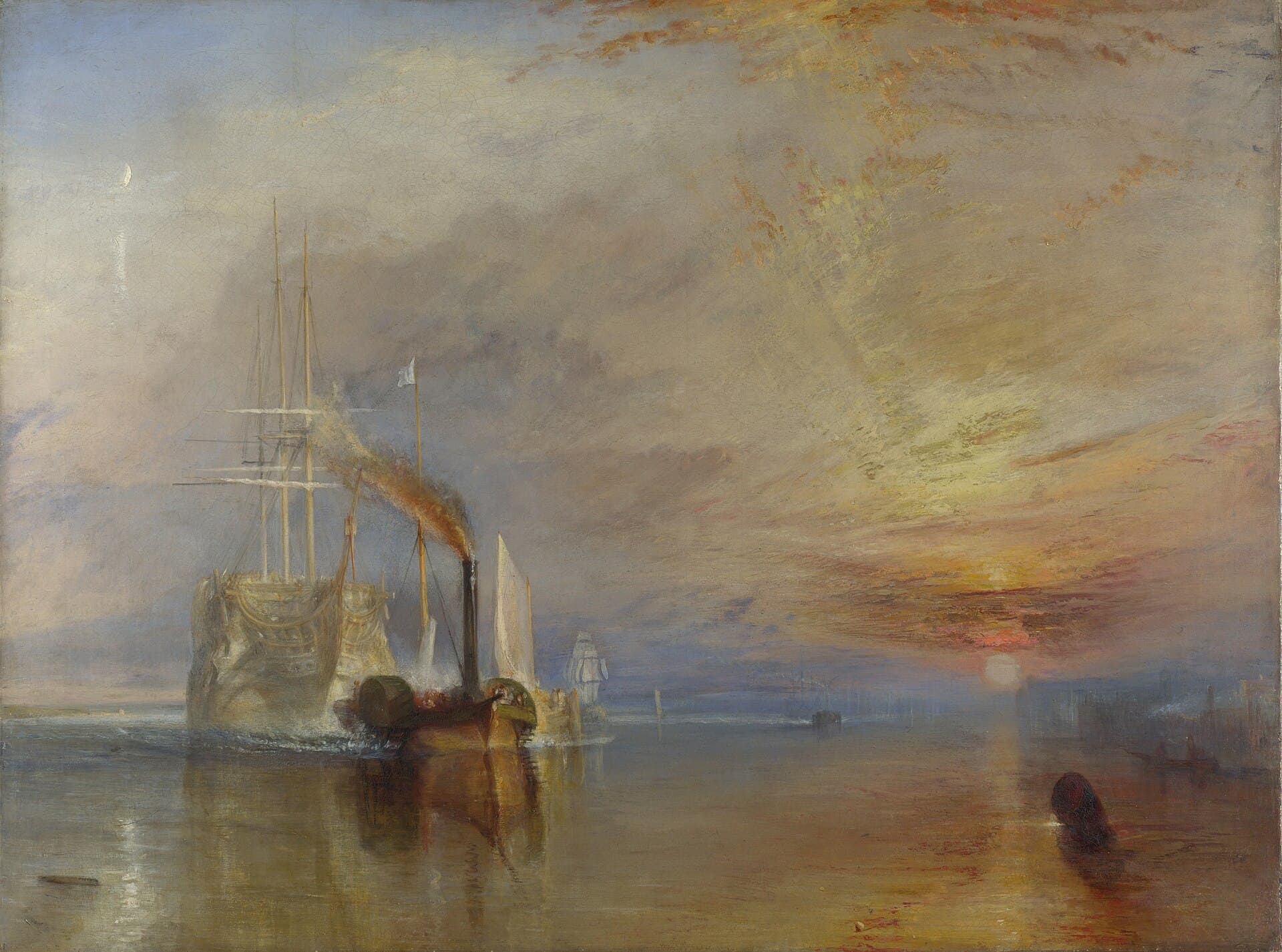 Het dappere oorlogsschip Temeraire - J.M.W. Turner