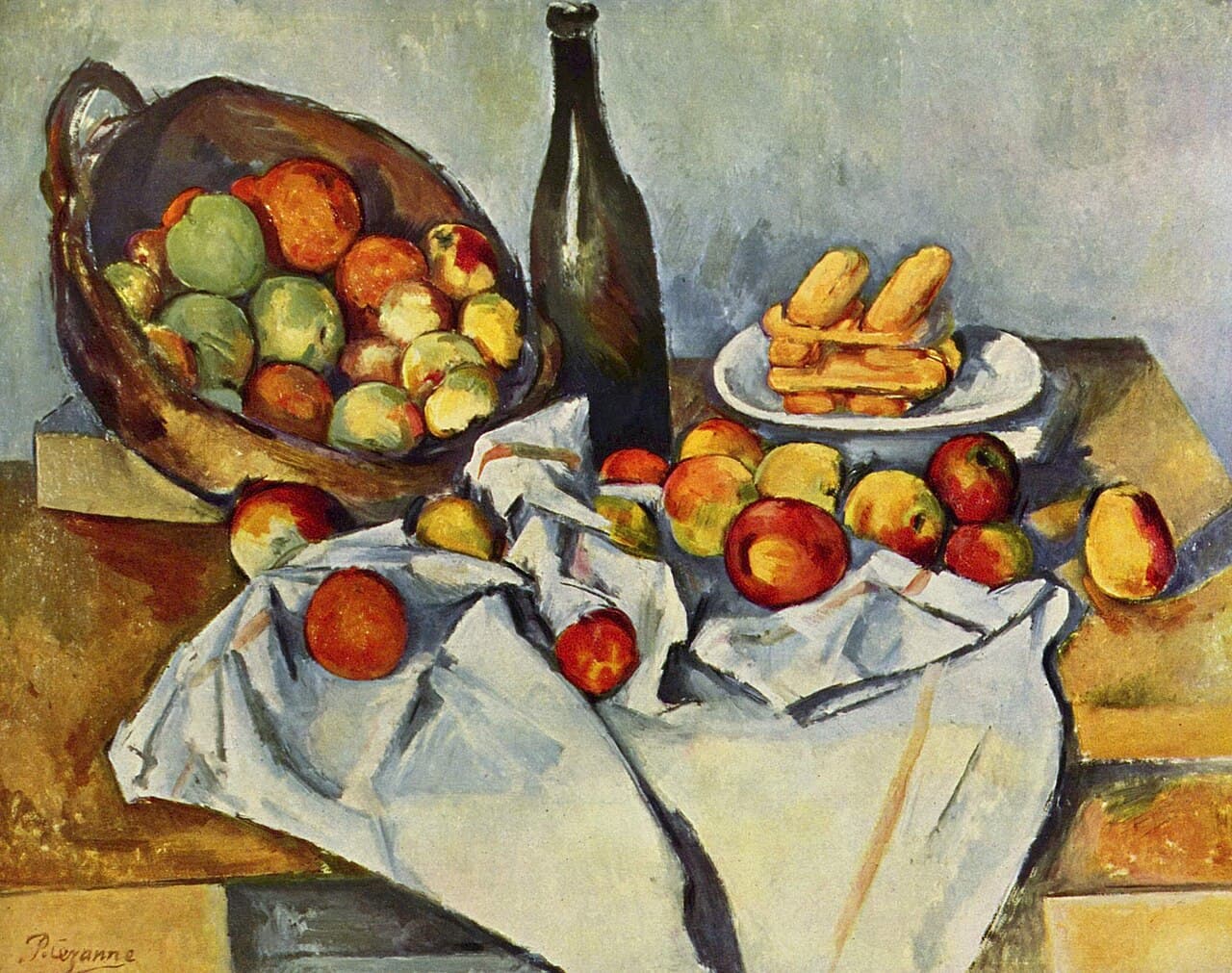 Nature morte au panier de pommes - Paul Cézanne