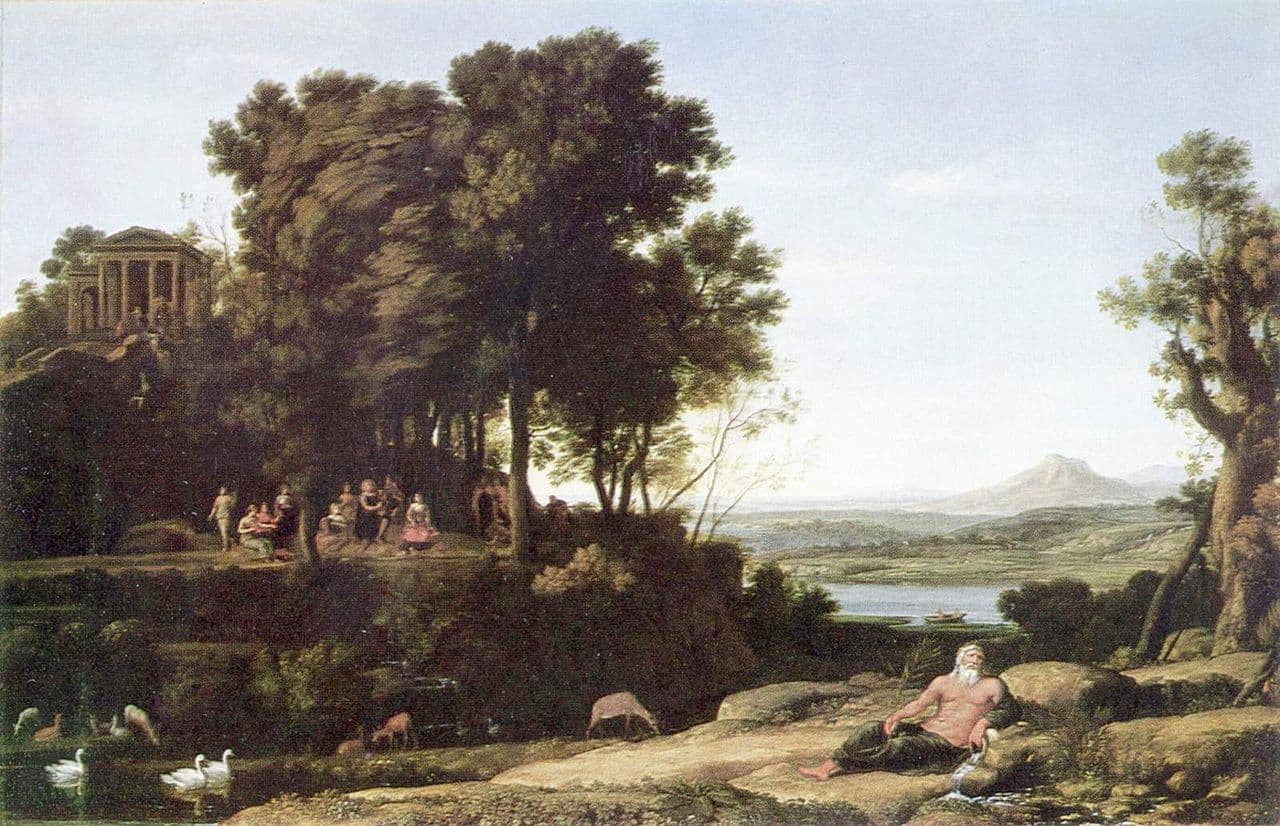 Paisagem com Apolo e as Musas - Claude Lorrain