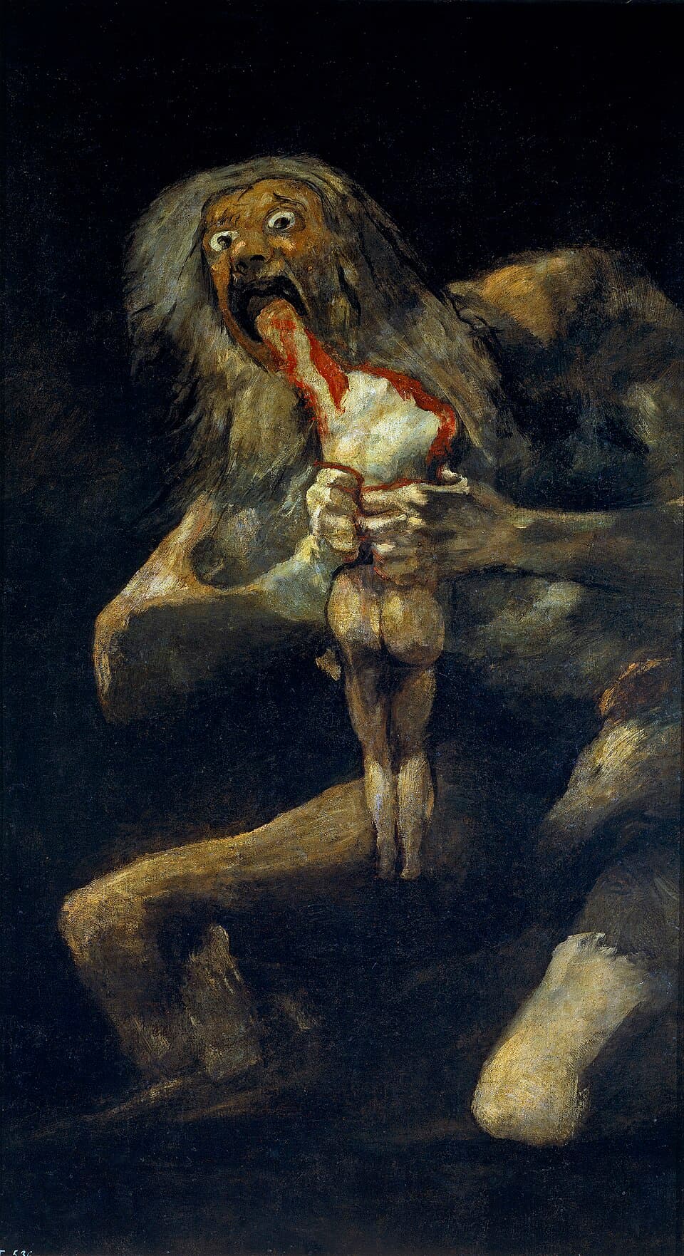Saturno devorando um filho - Francisco de Goya